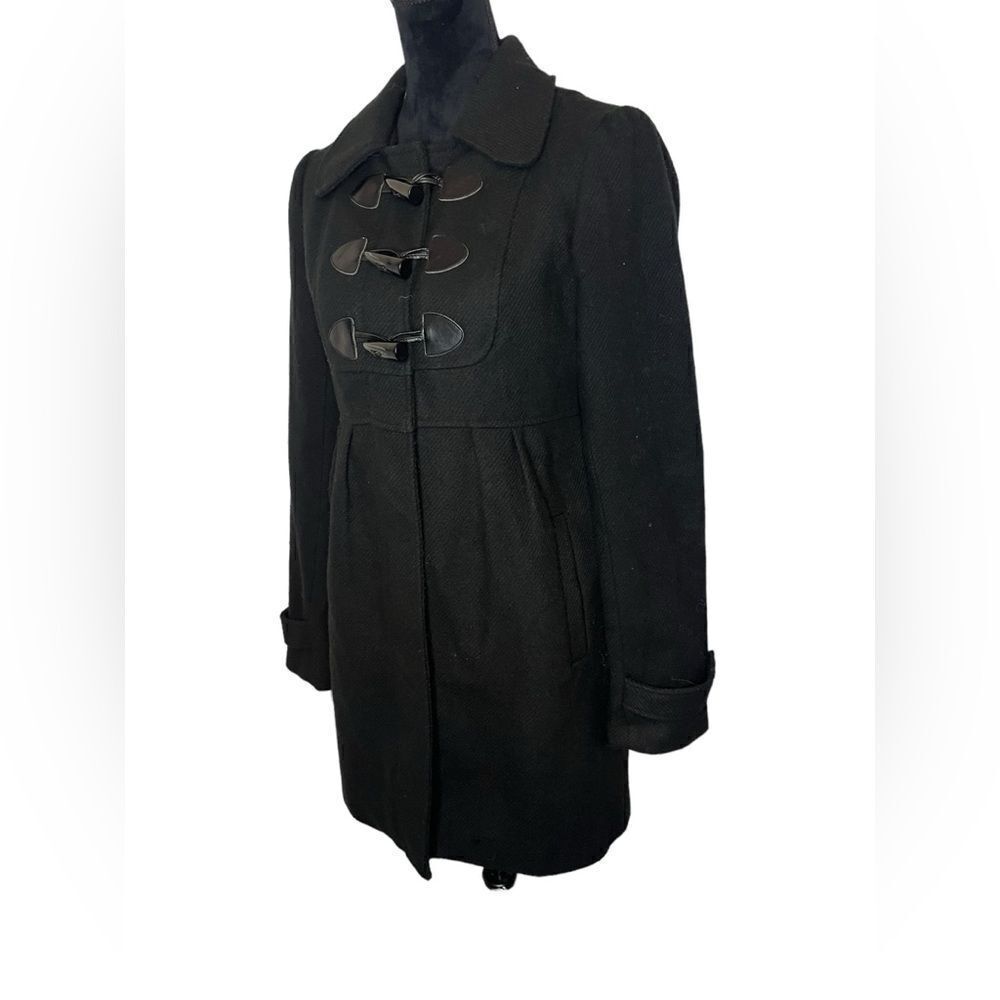 JACK WOMENS BLACK TOGGLE CLOSURE DRESS COAT WOMENS SIZE MEDIUM CLASSIC COAT - Picture 9 of 11